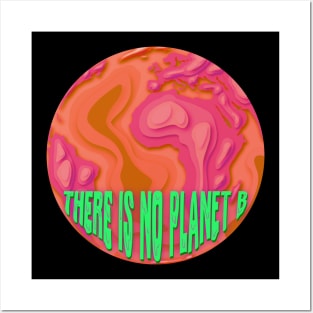 warm trippy there is no planet b ( paper cut out earth ) Posters and Art